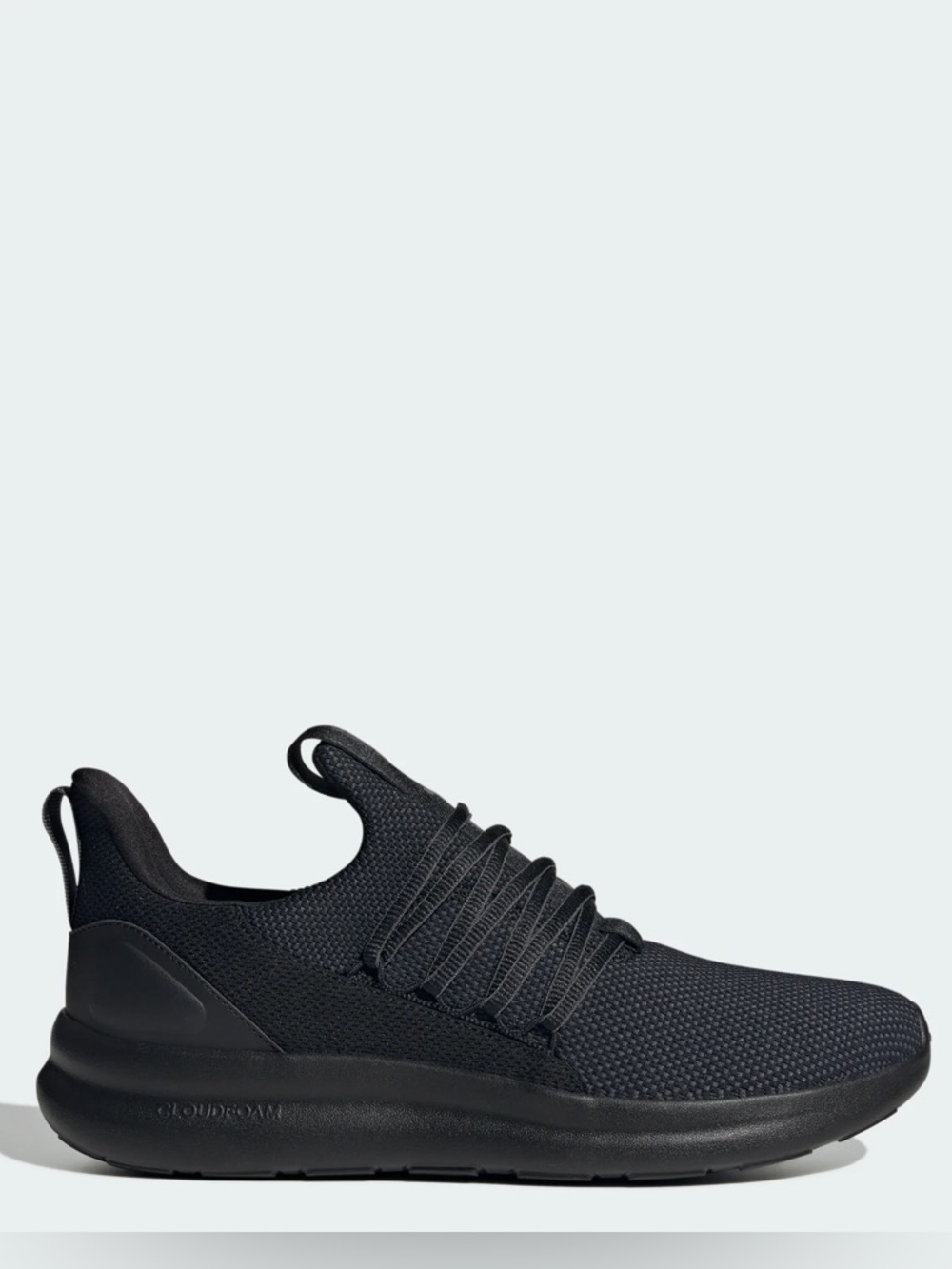 Adidas Men's Size 10 Lite Racer Adapt 7.0 Shoes - Black Athletic Sneakers